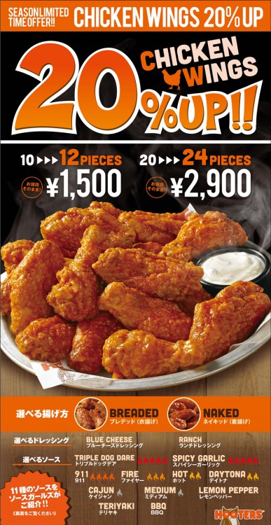 CHICKEN WINGS 20% UP!!